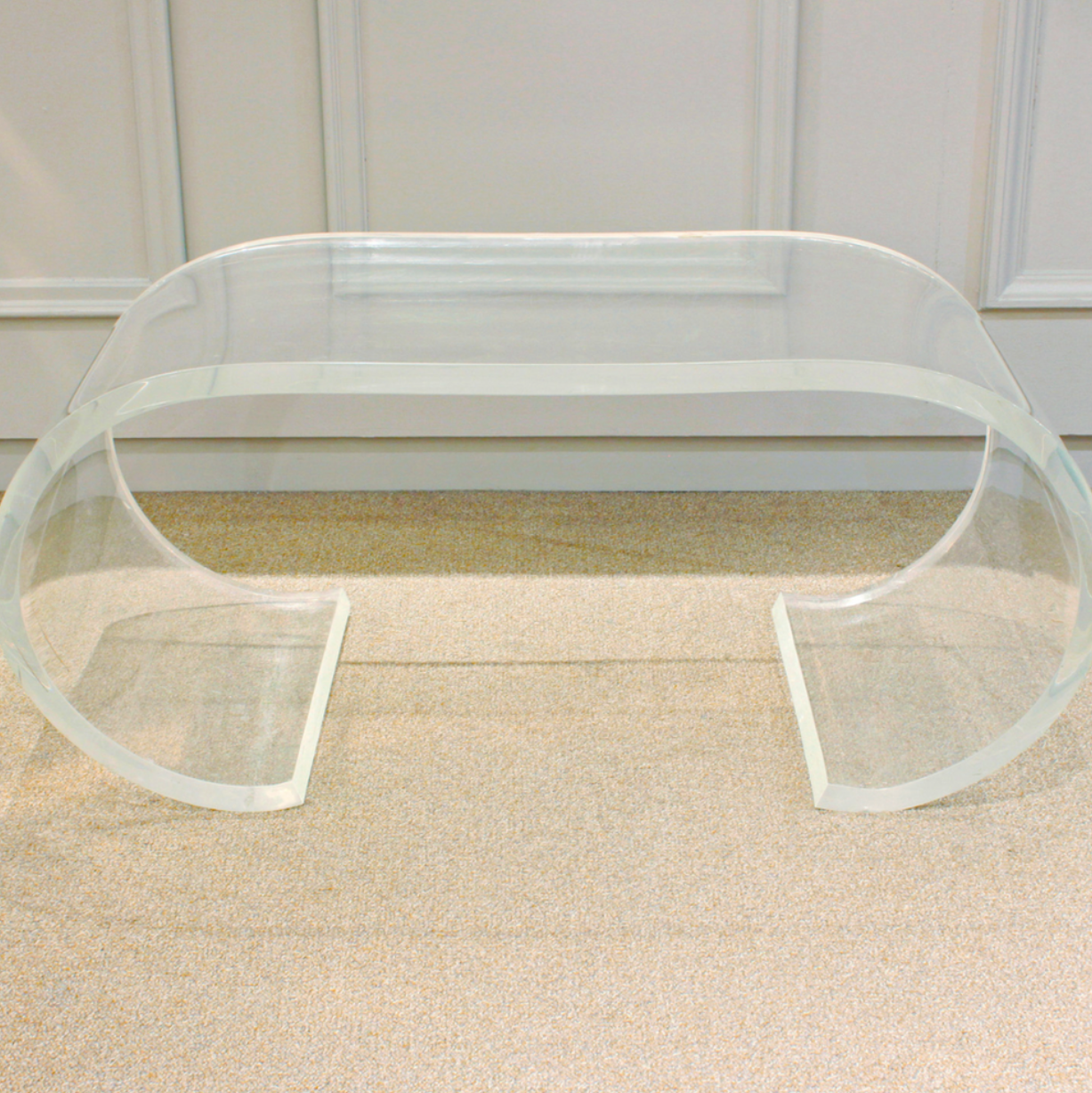 Classic Acrylic Scroll Coffee Table