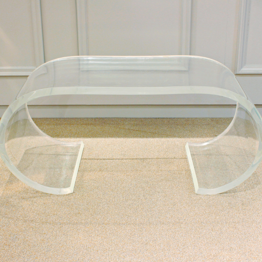 Classic Acrylic Scroll Coffee Table