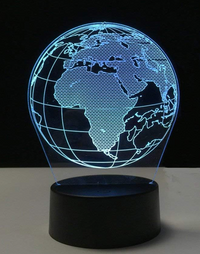 Thumbnail for Globe 3D Colorful Gradient Nightlight Europe and Africa