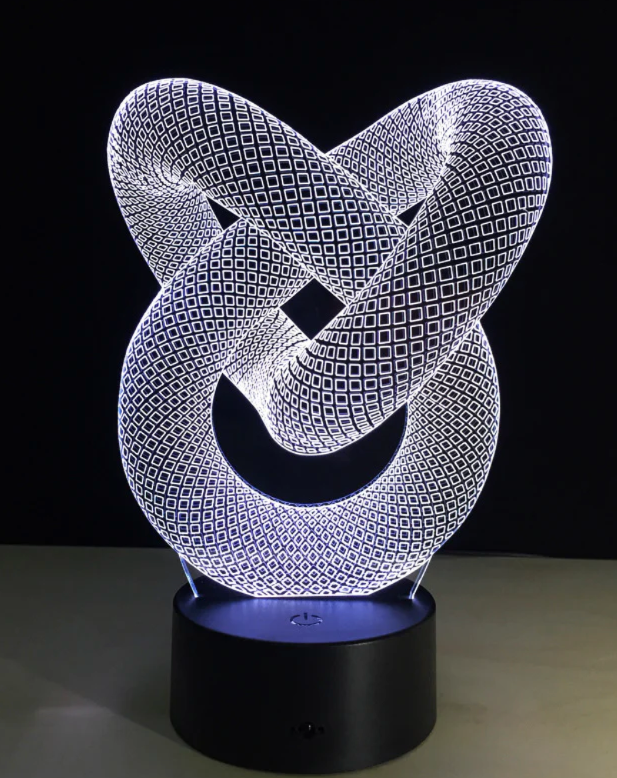 Love Knot 3D Optical Illusion Lamp