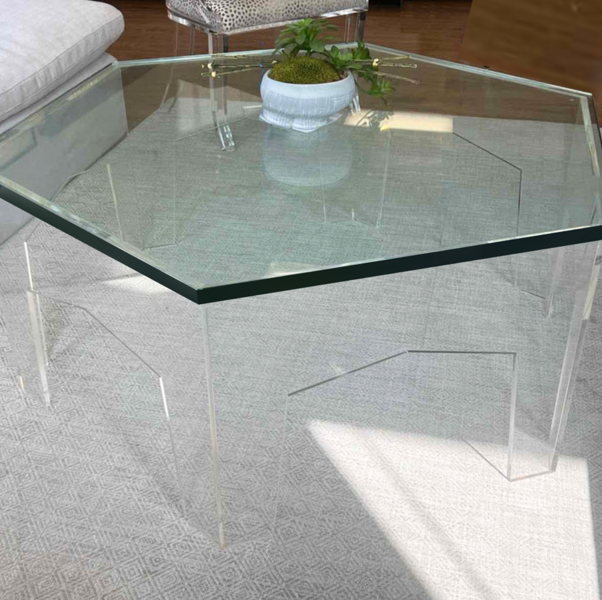 Exotic Moroccan Acrylic Coffee Table