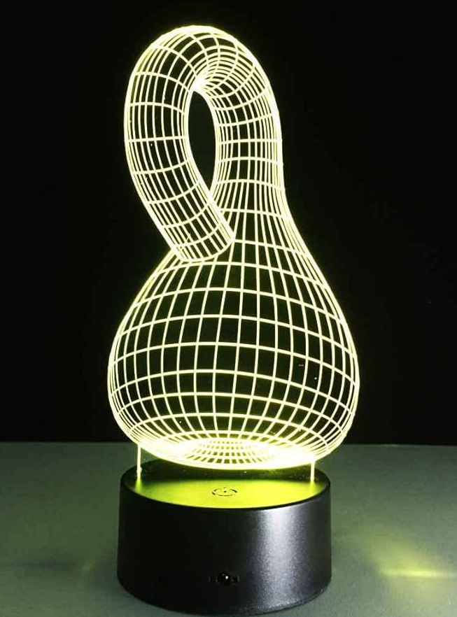 Night Light Abstract Shape 3D Optical Illusion Lamp