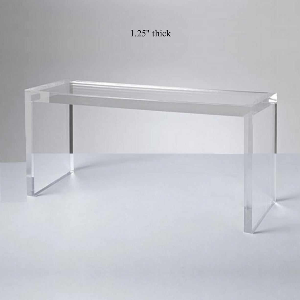 Modern Acrylic Slab Bench