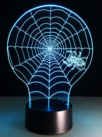 Thumbnail for Spider Web 3D Optical Illusion Lamp