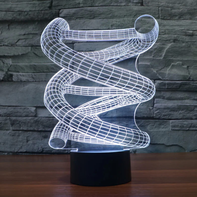 Spiral 3D Optical Illusion Lamp