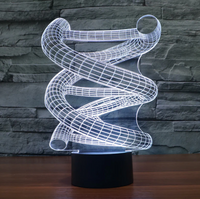 Thumbnail for Spiral 3D Optical Illusion Lamp