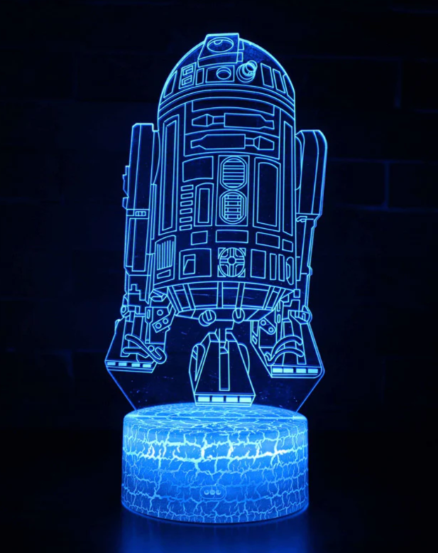 Star Wars R2-D2 Robot 3D Optical Illusion Lamp