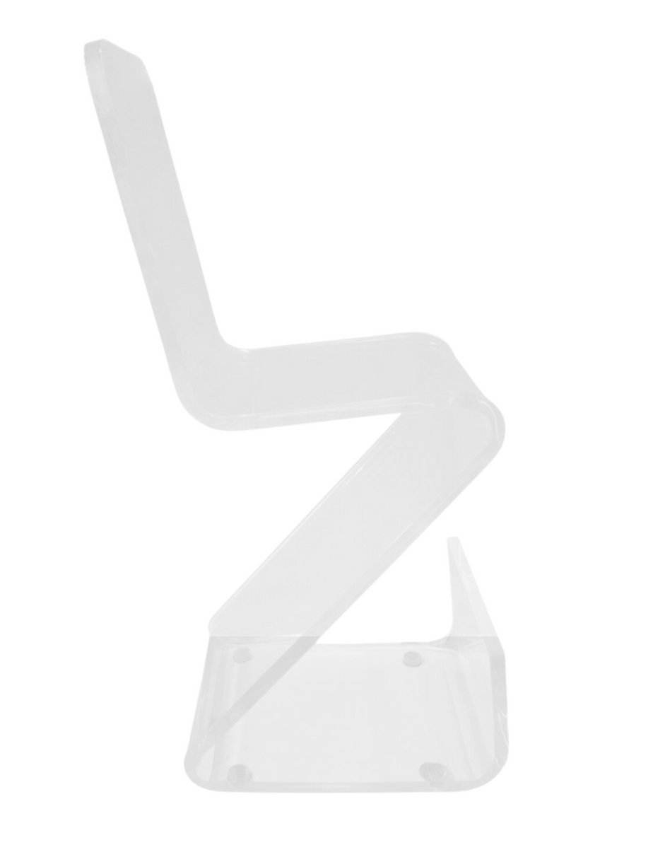 Z-Shape High Back Acrylic Barstool