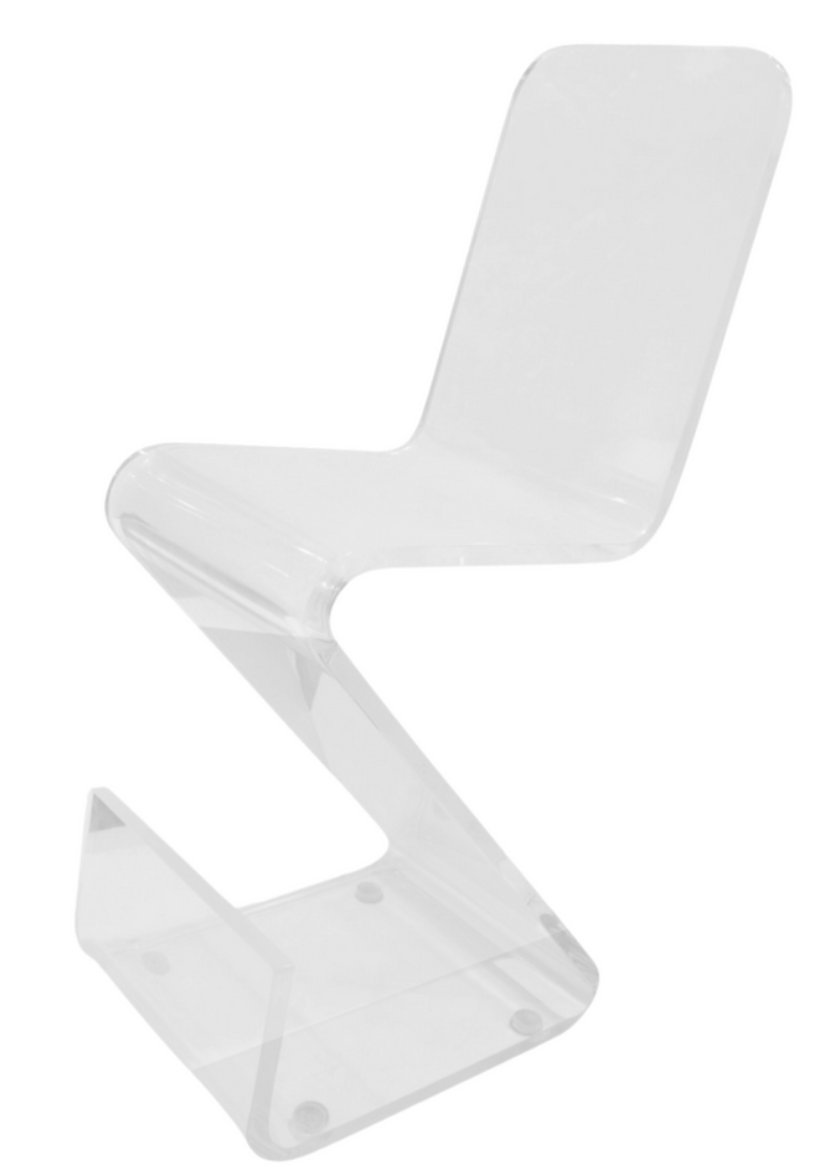 Z-Shape High Back Acrylic Barstool