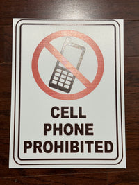 Thumbnail for Cell Phone Prohibited Sign