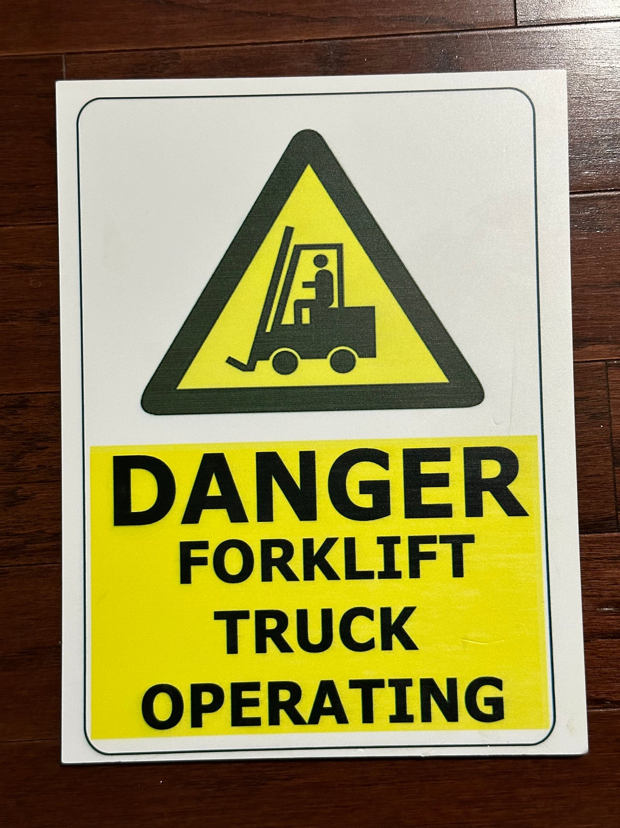 Danger Forklift Truck Operating Sign