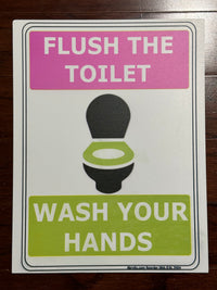 Thumbnail for Flush the Toilet Wash Your Hands Sign